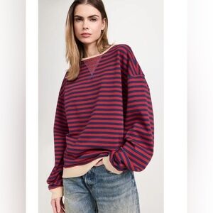 Striped Red and Blue Pullover